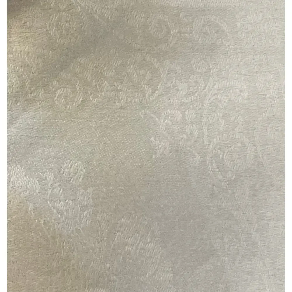 Vintage Ivory / Cream Cotton Square Napkins, Floral, Pointelle Trim, Set of 5